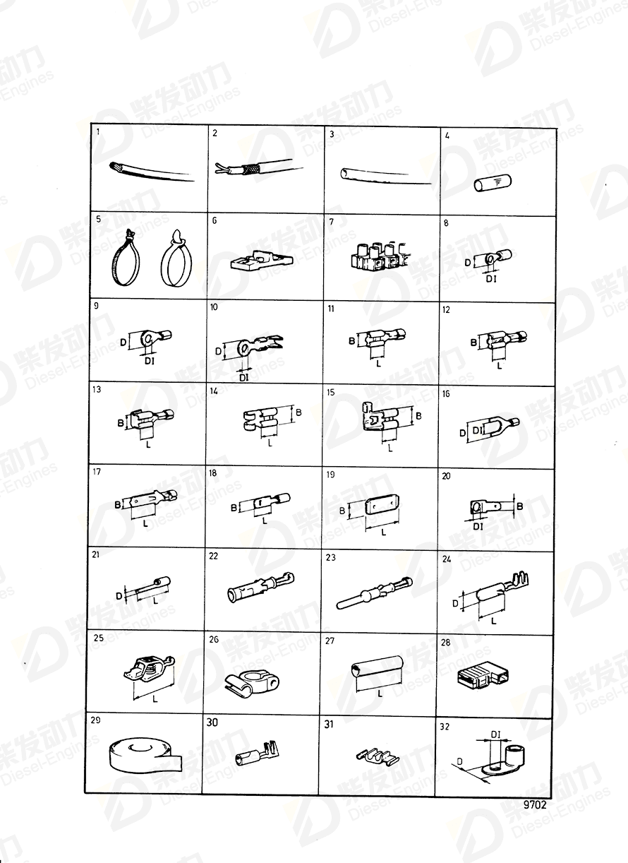 VOLVO Cable terminal 948291 Drawing